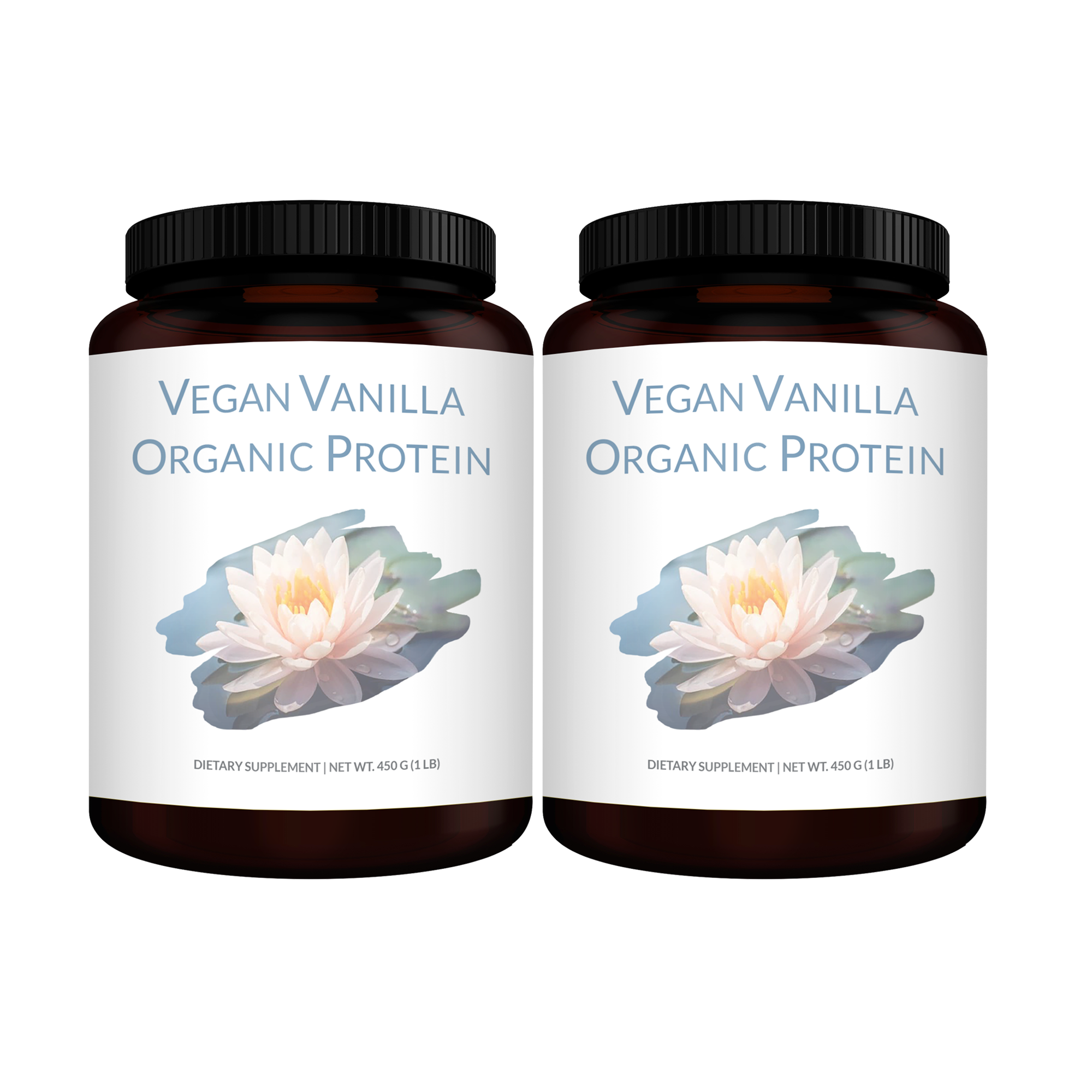 Protein Powder Organic Vegan Vanilla 2 Pack Natural Hormone Solution